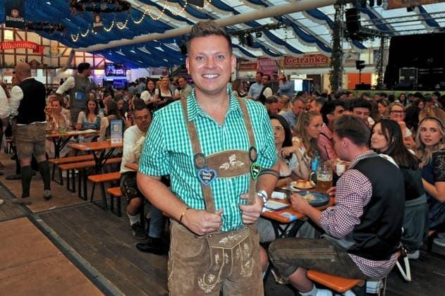 REALITY-WIESN auf dem Frankfurter-Oktoberfest. Dominik Ledea anläßlich der REALITY-WIESN auf dem Frankfurter-Oktoberfest am 10.09.2026 im Deutsche Bank Park, Frankfurt Main. 20260910MWI116513