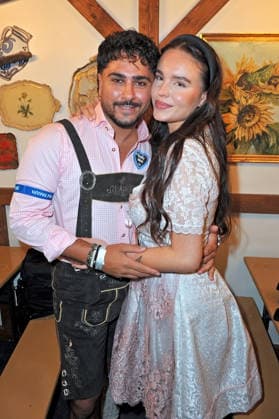 REALITY-WIESN auf dem Frankfurter-Oktoberfest. Amir Hosseiny und Fabienne Neumann anläßlich der REALITY-WIESN auf dem Frankfurter-Oktoberfest am 10.09.2026 im Deutsche Bank Park, Frankfurt Main. 20260910MWI116810