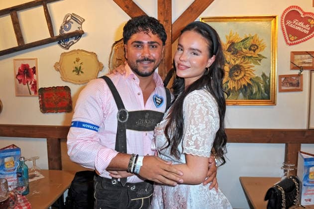 REALITY-WIESN auf dem Frankfurter-Oktoberfest. Amir Hosseiny und Fabienne Neumann anläßlich der REALITY-WIESN auf dem Frankfurter-Oktoberfest am 10.09.2026 im Deutsche Bank Park, Frankfurt Main. 20260910MWI116817