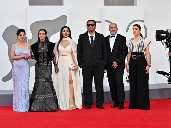 IPA88402933 - Venice, 83rd Venice International Film Festival 2026 - Night 10. Red Carpet for the film KAMI NOUR (A BIT OF LIGHT). Pictured: Forouzan Jamshidnejad, Sadaf Asgari, Nasrin Yari, Ali Asgari, Missagh Zareh, and Elaheh Farazmand  Copyright: xManuelexMangiarottix xPoolxPhotoxEventsx08x IPA88402933