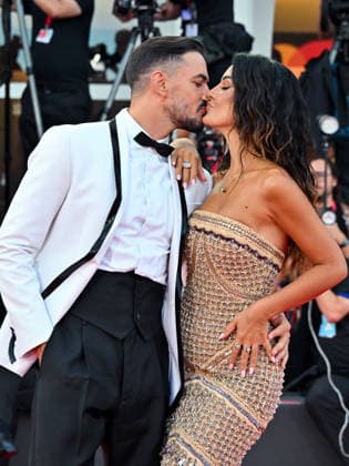 IPA88403725 - Venice, 83rd Venice International Film Festival 2026 - Night 10 - Red carpet for the film *RITORNO A BUENOS AIRES* In the photo: Rosa Perrotta, Pietro Tartaglione  Copyright: xManuelexMangiarottix xPoolxPhotoxEventsx08x IPA88403725