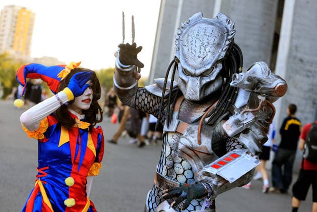 (260911) -- BUCHAREST, Sept. 11, 2026 -- Costumed enthusiasts pose during the first day of the East European Comic Con festival in Bucharest, Romania, Sept. 11, 2026. (Photo by Xinhua) ROMANIA-BUCHAREST-COMIC CON FESTIVAL CristianxCristel 