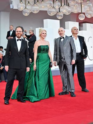 IPA88407662 - Venice, 83rd Venice International Film Festival 2026 - Night 10 - Red carpet for the film *RITORNO A BUENOS AIRES* In the photo: AndrÃ Ristum, Cibele Amaral, and Patrick de Jongh  Copyright: xManuelexMangiarottix xPoolxPhotoxEventsx08x IPA88407662