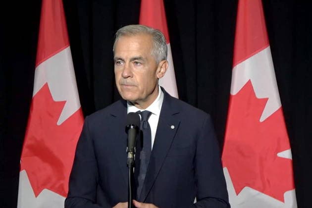 September 11, 2026, Banff, Ab, CANADA: Prime Minister Mark Carney delivers an emotional statement marking the 25th anniversary of the 9 11 terrorist attacks, ahead of a meeting with his cabinet in Banff, Alta., in a still image made from video footage filmed on Friday, Sept. 11, 2026. Banff CANADA  - ZUMAc35_ 20260911_zaf_c35_064 Copyright: xKylexDugganx