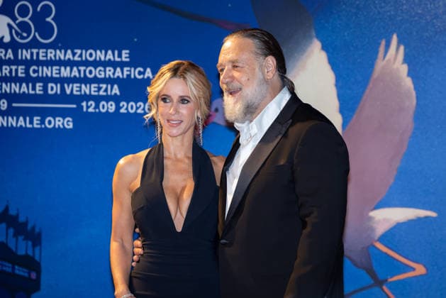 What Love Builds Screening - The 83rd Venice International Film Festival Russell Crowe and Britney Theriot attend the What Love Builds Screening during the 83rd Venice International Film Festival at Sala Darsena on September 11, 2026 in Venice, Italy.  Copyright: xKazukoxWakayamax