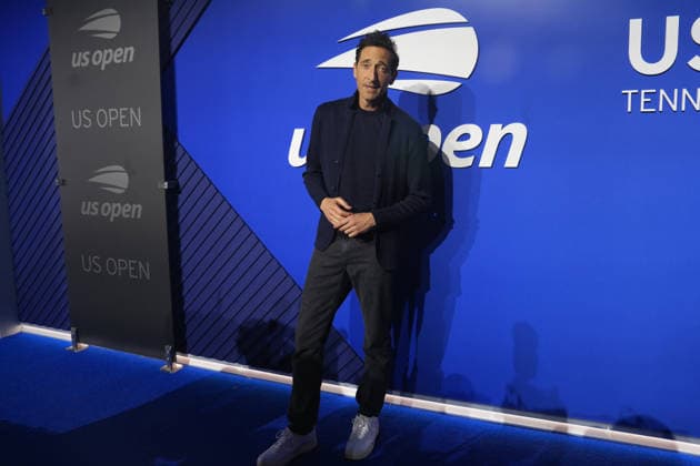 U.S. actor Adrien Brody poses on the blue carpet at the US Open tennis semifinals in New York, United States, 11 September 2026. US Open Blue Carpet !ACHTUNG: NUR REDAKTIONELLE NUTZUNG!  Copyright: xOctavioxGuzmánx AME6764 20260912-55021376479_1