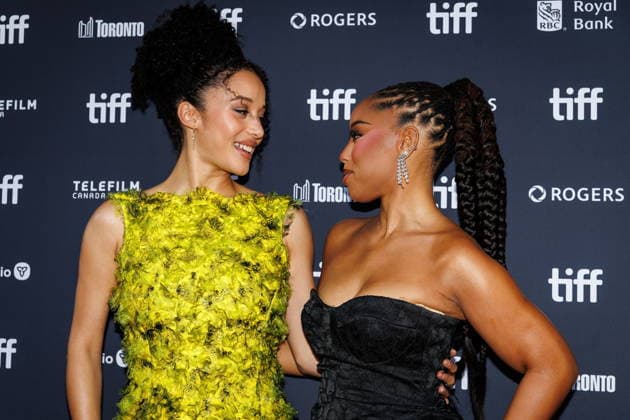September 11, 2026, Toronto, On, Canada: Actress Chase Infiniti, left, is photographed alongside actress Chloe Bailey on the red carpet for the film The Julia Set during the Toronto International Film Festival in Toronto, on Friday, Sept. 11, 2026. Toronto Canada  - ZUMAc35_ 20260911_zaf_c35_278 Copyright: xKeitoxNewmanx