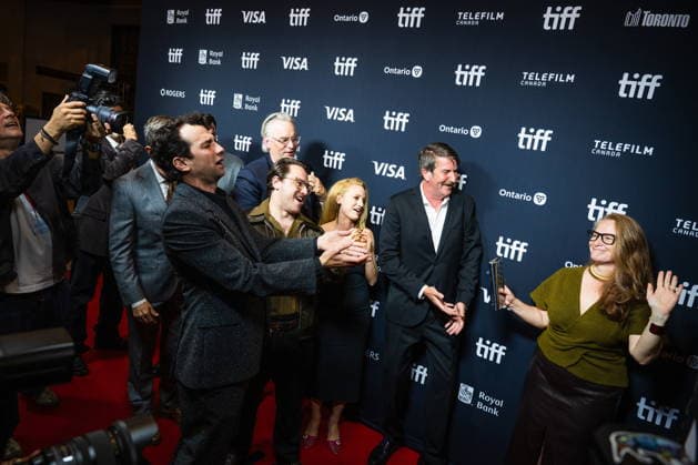 September 11, 2026, Toronto, On, Canada: The cast and crew of The Stunt Driver sing happy birthday to producer Jennifer Wilson on the red carpet for the film at the Toronto International Film Festival in Toronto, on Friday, Sept. 11, 2026. Toronto Canada  - ZUMAc35_ 20260911_zaf_c35_396 Copyright: xLauraxProctorx