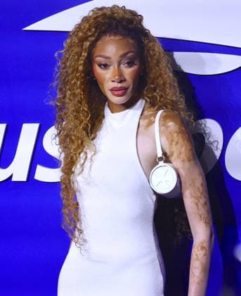 US Open - Carmelo Anthony Arrival - New York Winnie Harlow arrives at the men semi final Tiafoe vs Shelton at the US Open in New York US on September 11, 2026. Photo by Charles Guerin ABACAPRESS.COM New York City NY United States  Copyright: xGuerinxCharles ABACAx