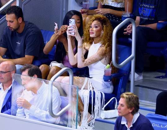 Celebs at the US Open - New York Winnie Harlow attends the Men Semi Final at the US Open in New York on September 11, 2026. Photo by Dylan Travis ABACAPRESS.COM New York NY United States  Copyright: xDylanxTravis ABACAx