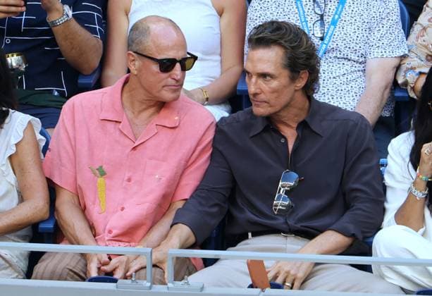 Celebs at The US Open - New York City Laura Louie, Camila Alves McConaughey, Matthew McConaughey and Woody Harrelson attend the Men Semi Final at the US Open in New York on September 11, 2026. Photo by Dylan Travis ABACAPRESS.COM New York NY United States  Copyright: xDylanxTravis ABACAx