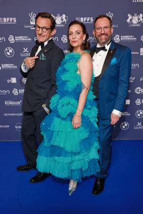 Deutscher Schauspielpreis 2026 Hans Werner Meyer, Nadine Heidenreich, Christian Senger Roter Teppich zu 15 Jahre Deutscher Schauspielpreis und 20 Jahre BFFS, Pullman Berlin Schweizerhof, Datum: 11.09.2026 Copyright: xEventpress Kratschx