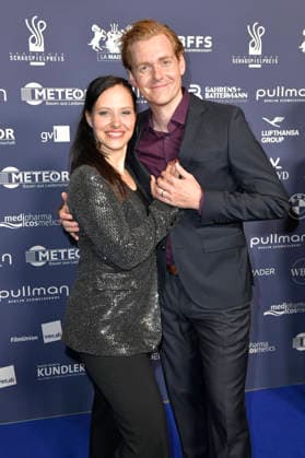 Nadja Jo Klapper und Johannes Heinrichs bei der Verleihung des Deutschen Schauspielpreises 2026 im Hotel Pullman Berlin Schweizerhof. Berlin, 11.09.2026