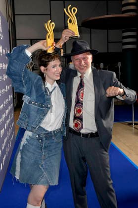 Lia von Blarer und Robert Stadlober bei der Verleihung des Deutschen Schauspielpreises 2026 im Hotel Pullman Berlin Schweizerhof. Berlin, 11.09.2026