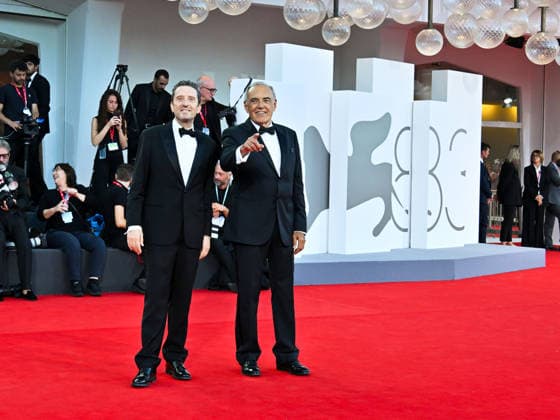 IPA88447442 - Venice, 83rd Venice International Film Festival 2026 - Night 11 - Closing Ceremony Red Carpet. Pictured: Pietrangelo Buffafuoco and Alberto Barbera  Copyright: xPietrangeloxBuffafuocoxAlbertoxBx xPoolxPhotoxEventsx08x IPA88447442