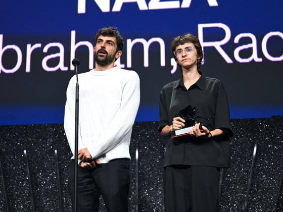 IPA88451105 - Venice, 83rd Venice International Film Festival 2026 - Night 11 - Closing Ceremony. Pictured: Yuval Abraham, Rachel Szor (Naza)  Copyright: xManuelexMangiarottix xPoolxPhotoxEventsx08x IPA88451105