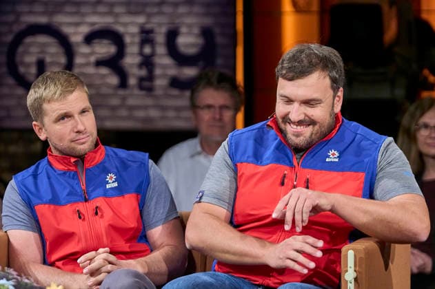 Tobias Stöffelbauer und Toni Vogg bei der Aufzeichnung der RB Talkshow 3nach9 im Radio Bremen-Studio. Bremen, 11.09.2026