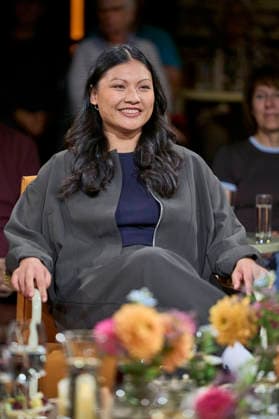 Linh Tran bei der Aufzeichnung der RB Talkshow 3nach9 im Radio Bremen-Studio. Bremen, 11.09.2026