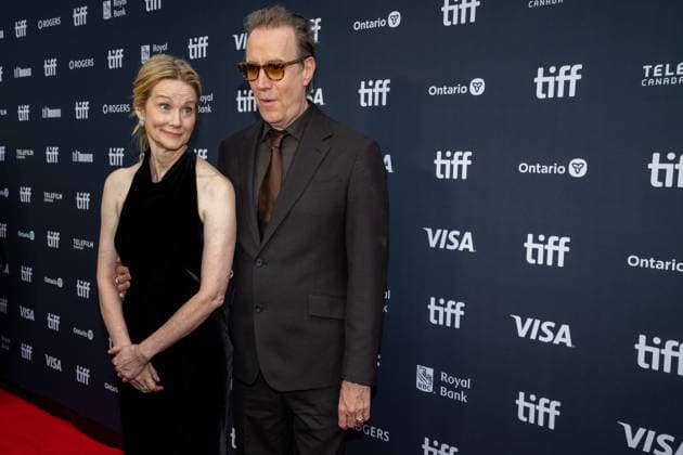September 13, 2026, Toronto, On, Canada: Laura Linney and Rhys Ifans pose for a photograph on the red carpet for Onwards and Sideways at the Toronto International Film Festival, in Toronto on Sunday, Sept. 13, 2026. Toronto Canada  - ZUMAc35_ 20260913_zaf_c35_022 Copyright: xArlynxMcadoreyx