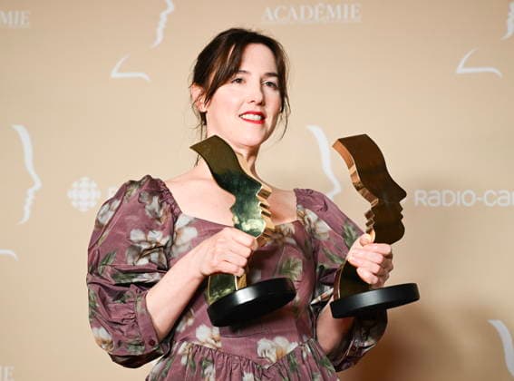 September 13, 2026, Montreal, Pq, CANADA: Florence Longpre holds up her trophies at the Gala Gemeaux awards ceremony in Montreal, on Sunday, Sept. 13, 2026. Montreal CANADA  - ZUMAc35_ 20260913_zaf_c35_219 Copyright: xGrahamxHughesx