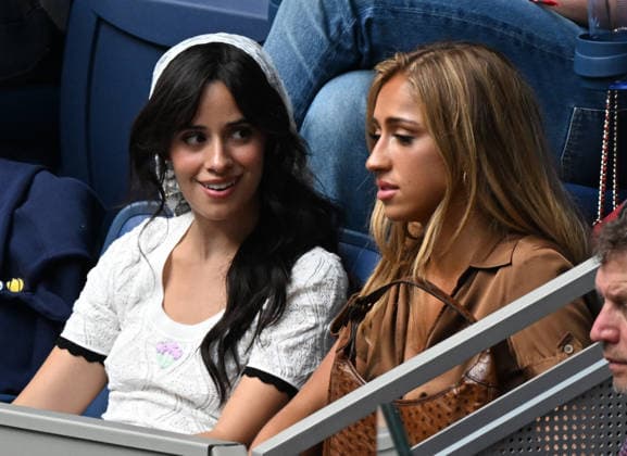 FLUSHING NY- SEPTEMBER 13: Camila Cabello and Tate McRae are seen watching Alexander Zverev Vs Ben Shelton at the finals in Arthur Ashe Stadium during The 2026 US Open at the USTA Billie Jean King National Tennis Center on September 13, 2026 in Flushing Queens. Copyright: xmpi04x