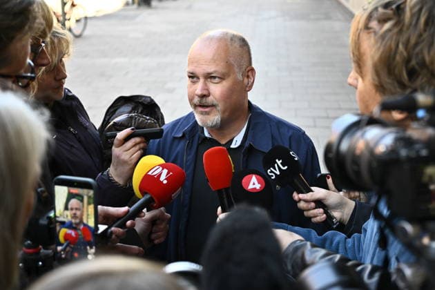 STOCKHOLM, SWEDEN 20260914 Morgan Johansson of the Social Democratic Party (S) at the party headquarters on Sveavägen, the day after the election STOCKHOLM SWEDEN x12270x  Copyright: xMartinxPahlmblad TTx DAGEN EFTER VALET (S) NaX4NefgUDc