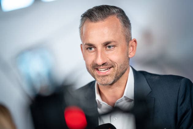 Ulrich Siegmund, AfD-Spitzenkandidat;Wahlabend Landtagswahl Sachsen-Anhalt 2026 - Messe Magdeburg - zentrale Wahlveranstaltung, Magdeburg Sachsen-Anhalt Deutschland Messe