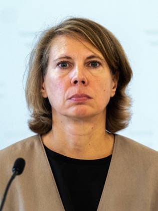 2026-09-14-Pressekonferenz Studienpräsentation Studienautorin Bernadette Allinger (FORBA) am 14. September 2026 bei der Pressekonferenz zur Präsentation der Ergebnisse der neuen FORBA-Studie Frauen in Aufsichtsräten im Palais Dietrichstein in Wien, Wien, Österreich.