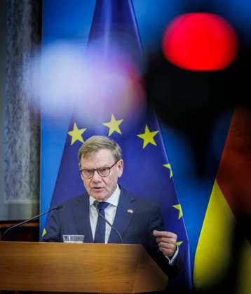 Johann Wadephul (CDU), Bundesaussenminister, aufgenommen im Rahmen seiner Reise nach Ungarn. Hier mit Aussenministerin Anita Orban. Fotografiert im Auftrag des Auswaertigen Amtes Budapest Ungarn