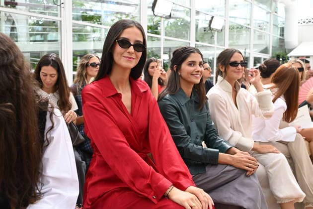 Simorra Fashion Show at Mercedes-Benz Fashion Week Madrid: Victoria Federica, María García de Jaime, and Marta Pombo during the Simorra fashion show at Mercedes-Benz Fashion Week Madrid on September 14, 2026, in Madrid, Spain. CELEBRITIES SIMORRA FASHION SHOW FASHION José Madrid Madrid Spain  Copyright: xJosÃ xOlivax 7774493