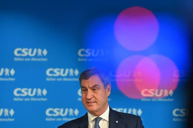 Markus SOEDER (Ministerpraesident Bayern und CSU Vorsitzender) , Einzelbild,angeschnittenes Einzelmotiv,Portraet,Portrait,Porträt. Pressekonferenz nach Klausurtagung des CSU Parteivorstands am 14.09.2026 in der CSU Landesleitung in Muenchen.