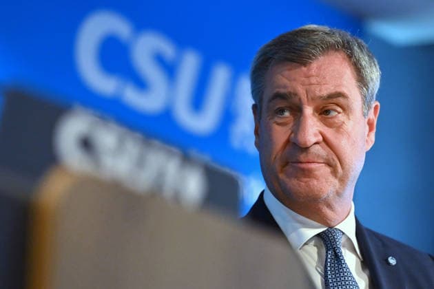 Markus SOEDER (Ministerpraesident Bayern und CSU Vorsitzender) , Einzelbild,angeschnittenes Einzelmotiv,Portraet,Portrait,Porträt. Pressekonferenz nach Klausurtagung des CSU Parteivorstands am 14.09.2026 in der CSU Landesleitung in Muenchen.