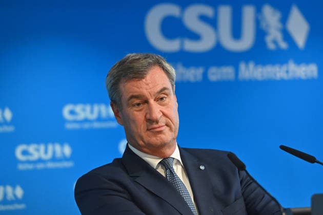 Markus SOEDER (Ministerpraesident Bayern und CSU Vorsitzender) , Einzelbild,angeschnittenes Einzelmotiv,Portraet,Portrait,Porträt. Pressekonferenz nach Klausurtagung des CSU Parteivorstands am 14.09.2026 in der CSU Landesleitung in Muenchen.