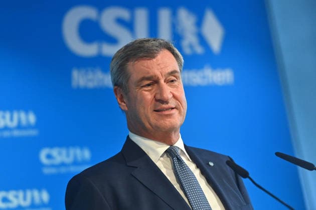 Markus SOEDER (Ministerpraesident Bayern und CSU Vorsitzender) , Einzelbild,angeschnittenes Einzelmotiv,Portraet,Portrait,Porträt. Pressekonferenz nach Klausurtagung des CSU Parteivorstands am 14.09.2026 in der CSU Landesleitung in Muenchen.