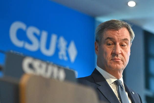 Markus SOEDER (Ministerpraesident Bayern und CSU Vorsitzender) , Einzelbild,angeschnittenes Einzelmotiv,Portraet,Portrait,Porträt. Pressekonferenz nach Klausurtagung des CSU Parteivorstands am 14.09.2026 in der CSU Landesleitung in Muenchen.