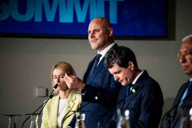 (L to R) High Representative of the Union for Foreign Affairs, Security Policy Kaja Kallas, Prime Minister of Latvia Andris Kulbergs, President of Romania Nicu?or Dan and President of the European Council António Costa during the leaders joint press conference of The European Arctic Summit in Rovaniemi, Finland, on September 14, 2026. The aim of the summit is to strengthen the EU’s common strategic approach to the Arctic region as its geopolitical significance continues to grow rapidly. - JOUNI PORSANGER Rovaniemi Finland  Copyright: xJounixPorsangerx KcMQUpzboqI