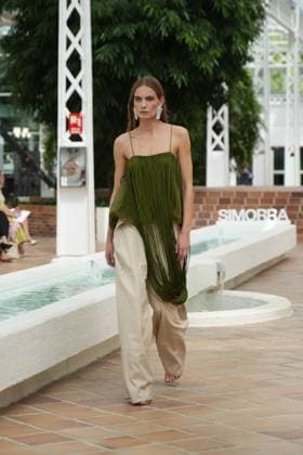 A model Durning Firma collection during Pasarela Cibeles Mercedes-Benz Fashion Week Madrid 2065 in Madrid, on Monday , 14 September 2026. Cordon Press 