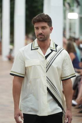 Pablo Alboran wears at collection runway a creation from Adolfo Dominguez during Pasarela Cibeles Mercedes-Benz Fashion Week Madrid 2026 in Madrid, on Monday ,14 September 2026. Cordon Press 