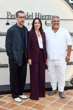 September 14, 2026, Madrid, Madrid, Spain: ALEX MIRALLES, NACHO AGUAYO, TAMARA FALCO attends the Pedro del HierroÃ¢â‚¬â ¢s fashion show Spring Summer 2027 Ã¢â‚¬ËœHanamiÃ¢â‚¬â ¢ during the 84th edition of Mercedes-Benz Fashion Week Madrid Madrid Spain - ZUMAc260 20260914_zep_c260_015 Copyright: xMikexChicorrox