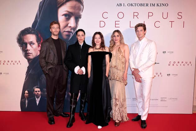 Alexander Fehling, Haley Louise Jones, Hannah Herzsprung, Lena Stahl und Damian Hardung bei der Corpus Delicti Kino Premiere am 14.09.2026 im Delphi Filmpalast in Berlin Alexander Fehling, Haley Louise Jones, Hannah Herzsprung, Lena Stahl and Damian Hardung attend the premiere of Corpus Delicti on September 14, 2026 at Delphi Filmpalast in Berlin, Germany Corpus Delicti Filmpremiere in Berlin