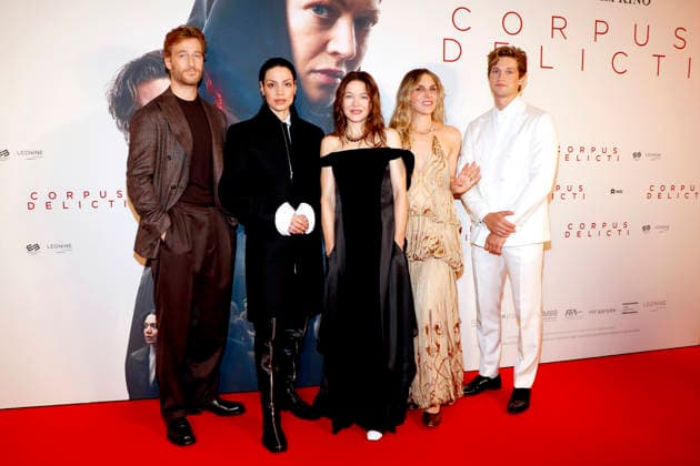 Corpus Delicti , Filmpremiere im Delphi Filmpalast, Berlin, 14.09.2026 Alexander Fehling, Haley Louise Jones, Hannah Herzsprung, Regisseurin Lena Stahl, Damian Hardung bei der Berlin Premiere von Corpus Delicti im Delphi Filmpalast in Berlin am 14.9.2026 Berlin Delphi Filmpalast Copyright: xAnitaxBuggex
