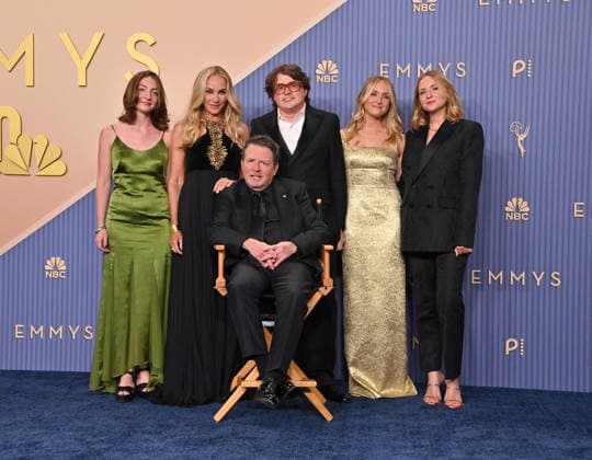 78th Primetime Emmy Awards - Press Room Michael J. Fox, Tracy Pollan, Sam Fox, Esme Fox, Aquinnah Fox and Schuyler Fox in the press room at the 78th Primetime Emmy Awards held at the Peacock Theater on September 14, 2026 in Los Angeles, California. Los Angeles Peacock Theater California USA Copyright: xTammiexArroyo AFF-USA.comx