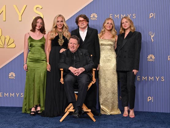 78th Primetime Emmy Awards - Press Room Michael J. Fox, Tracy Pollan, Sam Fox, Esme Fox, Aquinnah Fox and Schuyler Fox in the press room at the 78th Primetime Emmy Awards held at the Peacock Theater on September 14, 2026 in Los Angeles, California. Los Angeles Peacock Theater California USA Copyright: xTammiexArroyo AFF-USA.comx