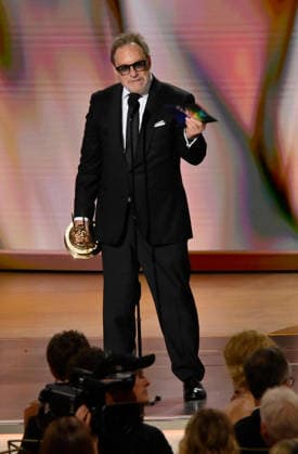 Stephen Root accepts the Outstanding Supporting Actor in a Comedy Series Award for Widow s Bay on stage during the 78th annual Primetime Emmy Awards at the Peacock Theater in Los Angeles on Monday, September 14, 2026.  LAP2026091481 JIMxRUYMEN