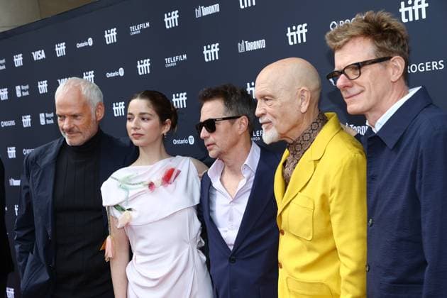 Martin McDonagh, Mariana di Girolamo, Sam Rockwell, John Malkovich, Graham Broadbent at arrivals for WILD HORSE NINE Premiere at the Toronto International Film Festival (TIFF) 2026, The Princess Of Wales Theatre, Toronto, ON, September 14, 2026. Photo By: JA Everett Collection WILD HORSE NINE Premiere at the Toronto International Film Festival (TIFF) 2026 PUBLICATIONXNOTxINxCANxCHNxFRAxITAxJPNxNORxPOLxRUSxESPxUKxUSA