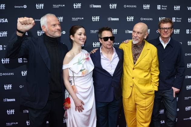 Martin McDonagh, Mariana di Girolamo, Sam Rockwell, John Malkovich, Graham Broadbent at arrivals for WILD HORSE NINE Premiere at the Toronto International Film Festival (TIFF) 2026, The Princess Of Wales Theatre, Toronto, ON, September 14, 2026. Photo By: JA Everett Collection WILD HORSE NINE Premiere at the Toronto International Film Festival (TIFF) 2026 PUBLICATIONXNOTxINxCANxCHNxFRAxITAxJPNxNORxPOLxRUSxESPxUKxUSA