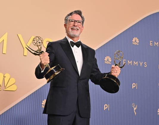 78th Primetime Emmy Awards - Press Room Stephen Colbert in the press room at the 78th Primetime Emmy Awards held at the Peacock Theater on September 14, 2026 in Los Angeles, California. Los Angeles Peacock Theater California USA Copyright: xTammiexArroyo AFF-USA.comx