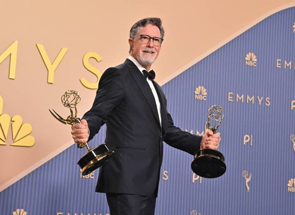 78th Primetime Emmy Awards - Press Room Stephen Colbert in the press room at the 78th Primetime Emmy Awards held at the Peacock Theater on September 14, 2026 in Los Angeles, California. Los Angeles Peacock Theater California USA Copyright: xTammiexArroyo AFF-USA.comx
