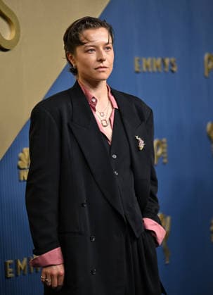 Emma D Arcy arrives for the 78th annual Primetime Emmy Awards at the Peacock Theater in Los Angeles on Monday, September 14, 2026.  LAP20260914641 CHRISxCHEW