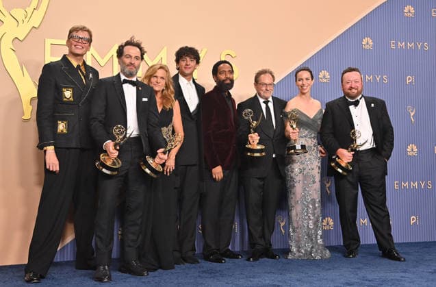 78th Primetime Emmy Awards - Press Room Jeff Hiller, Matthew Rhys, Dale Dickey, Kingston Rumi Southwick, Kevin Carroll, Stephen Root, Kate O Flynn and Neil Casey in the press room at the 78th Primetime Emmy Awards held at the Peacock Theater on September 14, 2026 in Los Angeles, California. Los Angeles Peacock Theater California USA Copyright: xTammiexArroyo AFF-USA.comx
